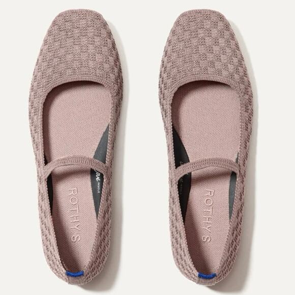 ROTHY’S The Max Square Mary Jane Dusty Lilac Basketweave - Sz 11.5 - NIB NWT - Picture 1 of 4